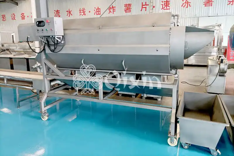 Vegetable drum cleaning peeling machine