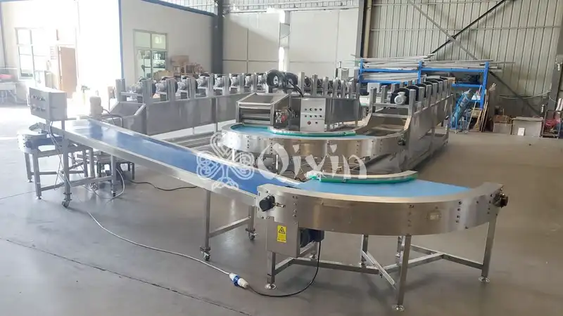 Continuous vegetable dewatering machine