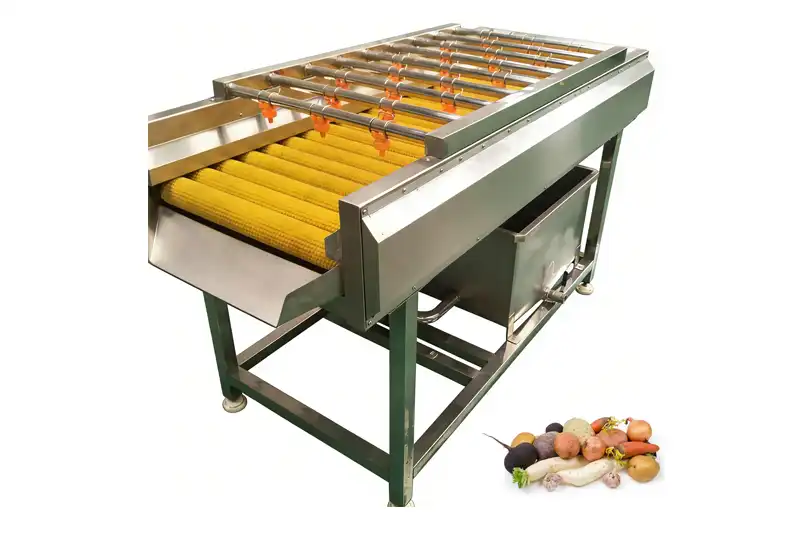 Brush roller spray cleaning machine